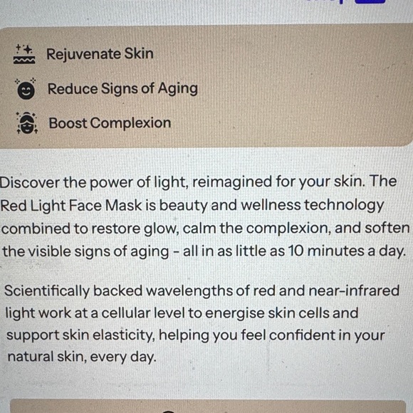 Black LED Face Mask - Picture 4 of 4